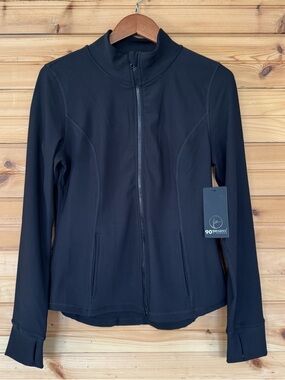 90 DEGREE BY REFLEX | Women’s XL Black Full Zip Athletic Jacket Thumbhole NWT